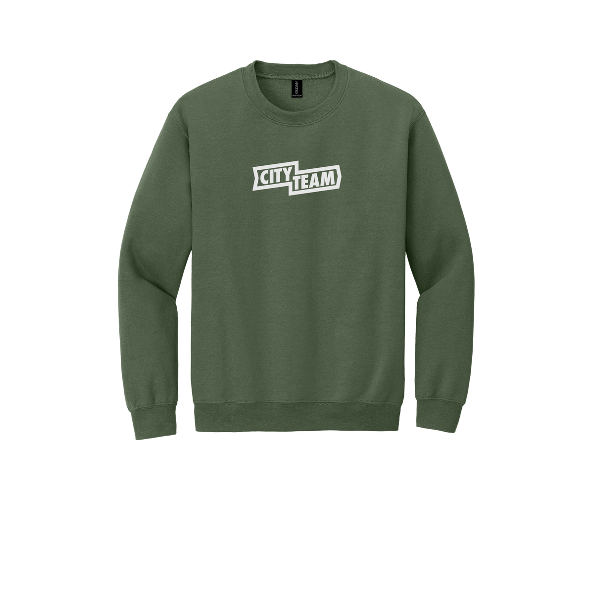 cityteam-comfort-crewneck-dtf-front-18000-militarygreen-flat-front