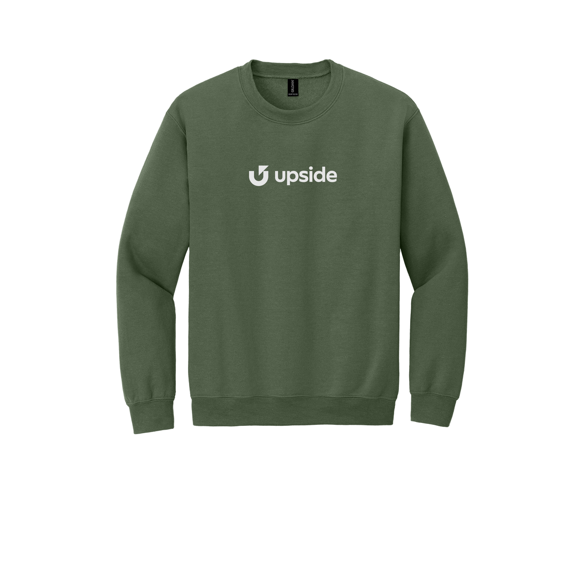 upside-comfort-crewneck-dtf-front-18000-militarygreen-flat-front