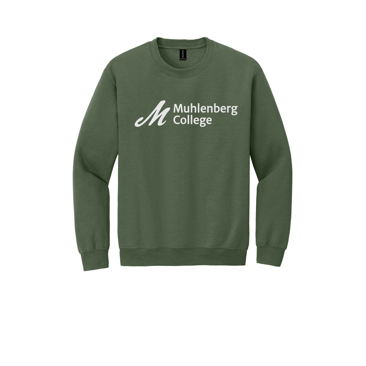 muhlenberg-comfort-crewneck-dtf-front-18000-militarygreen-flat-front