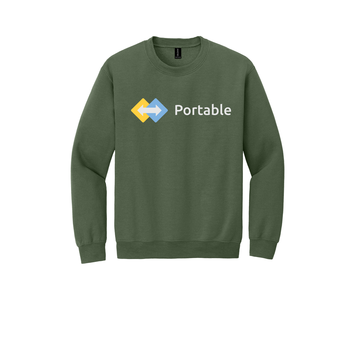 portable-comfort-crewneck-dtf-front-18000-militarygreen-flat-front