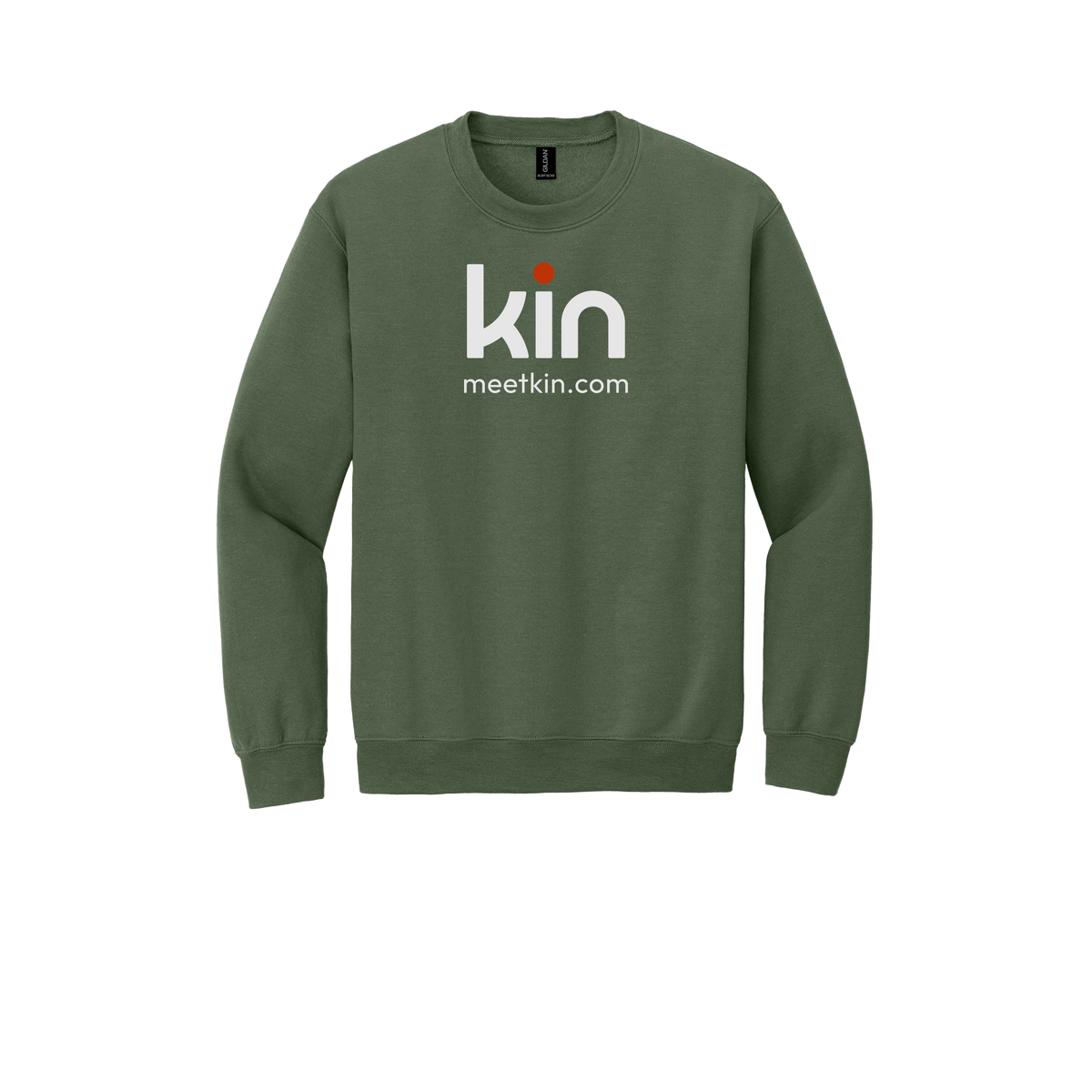 kin-comfort-crewneck-dtf-front-18000-militarygreen-flat-front