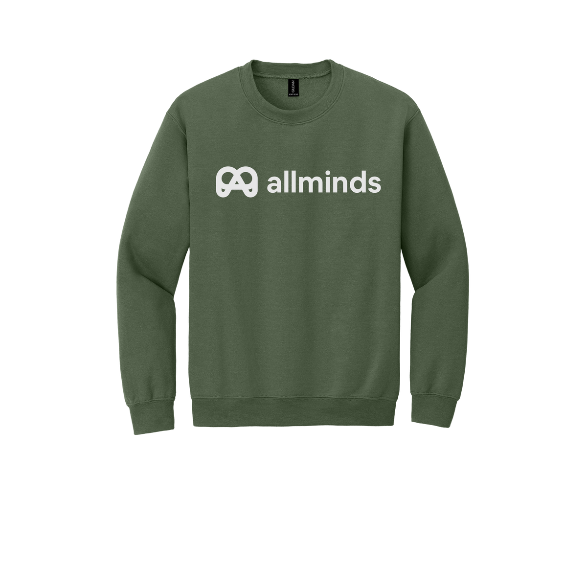 getallminds-comfort-crewneck-dtf-front-18000-militarygreen-flat-front