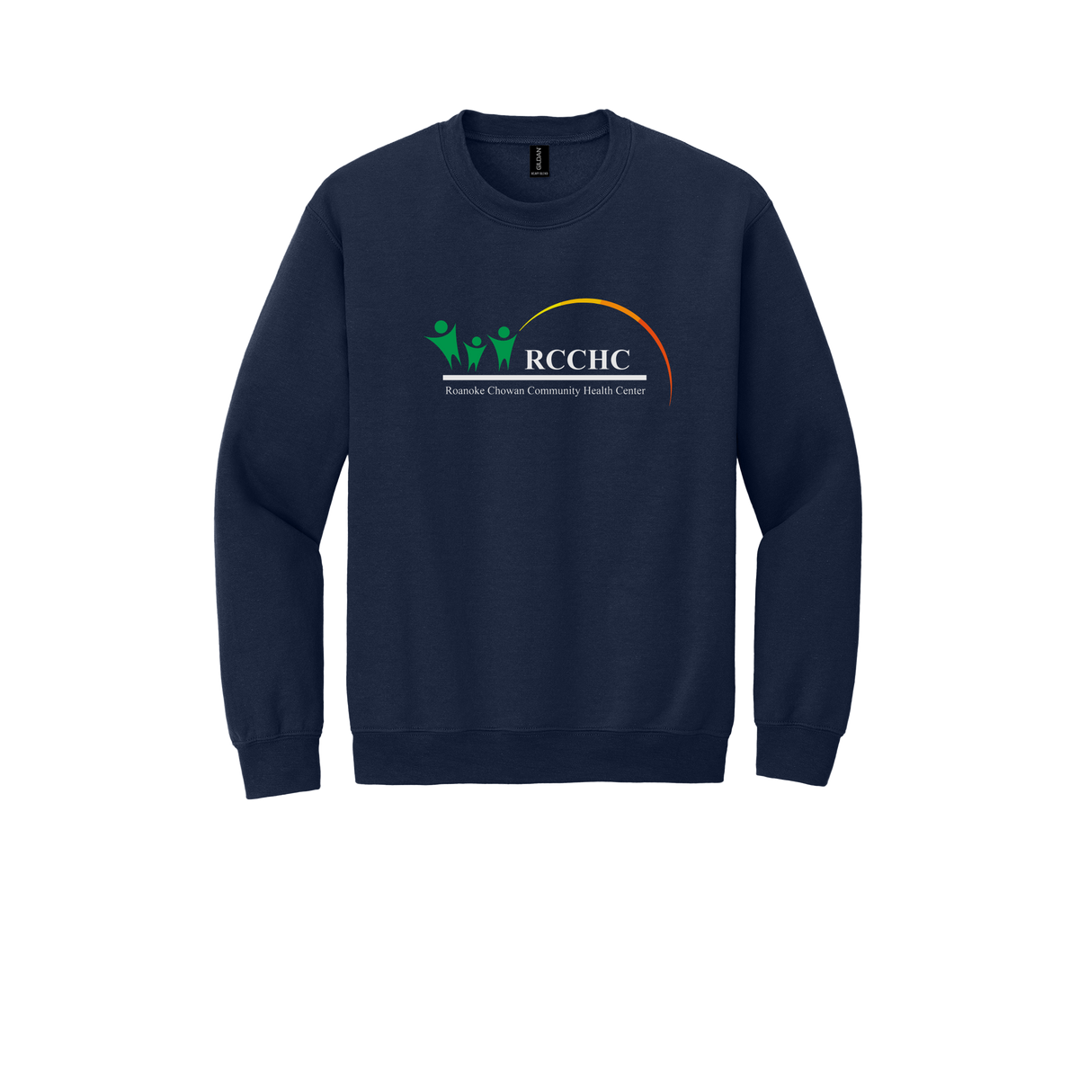 rcchc-clinic-comfort-crewneck-dtf-front-18000-navy-flat-front