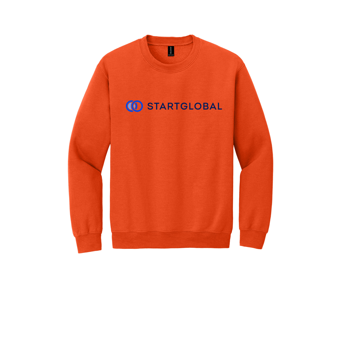 startglobal-comfort-crewneck-dtf-front-18000-orange-flat-front