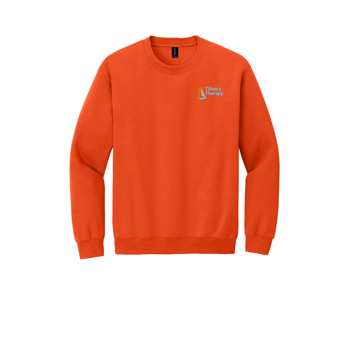 tiltonstherapy-comfort-crewneck-dtf-leftchest-18000-orange-flat-front