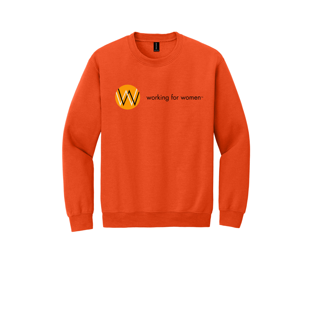 workingforwomen-comfort-crewneck-dtf-front-18000-orange-flat-front
