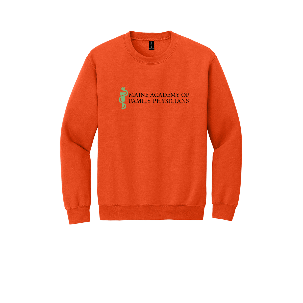 maineafp-clinic-comfort-crewneck-dtf-front-18000-orange-flat-front