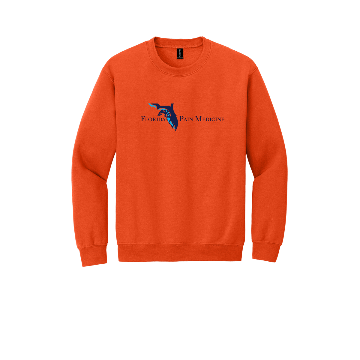 floridapainmedicine-clinic-comfort-crewneck-dtf-front-18000-orange-flat-front