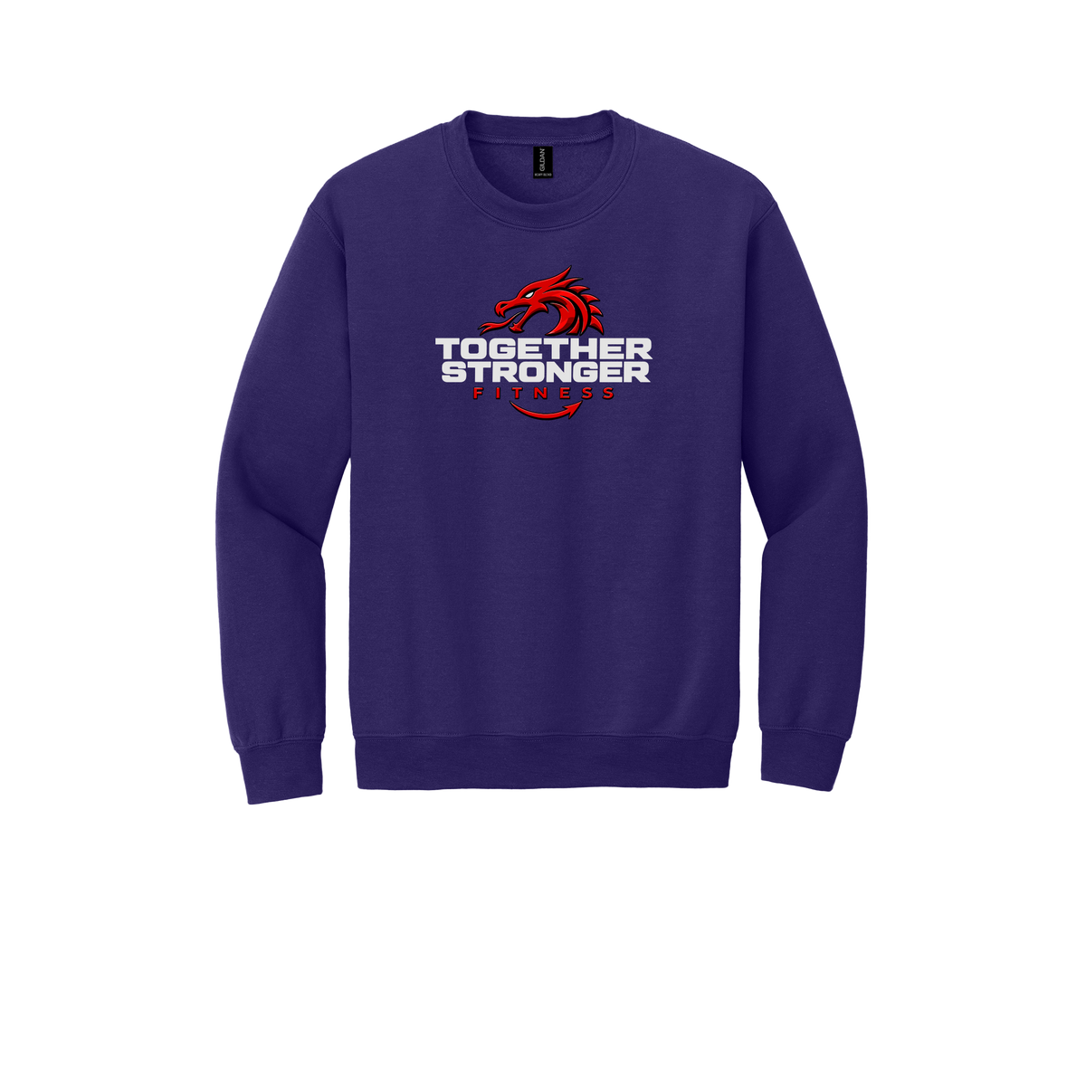 togetherstrongerfitness-comfort-crewneck-dtf-front-18000-purple-flat-front