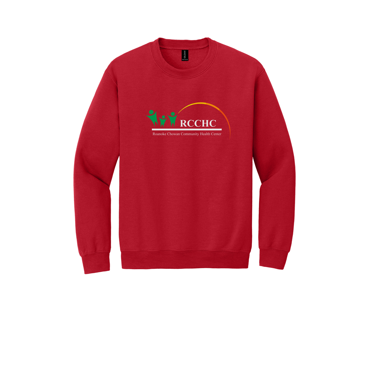 rcchc-clinic-comfort-crewneck-dtf-front-18000-red-flat-front