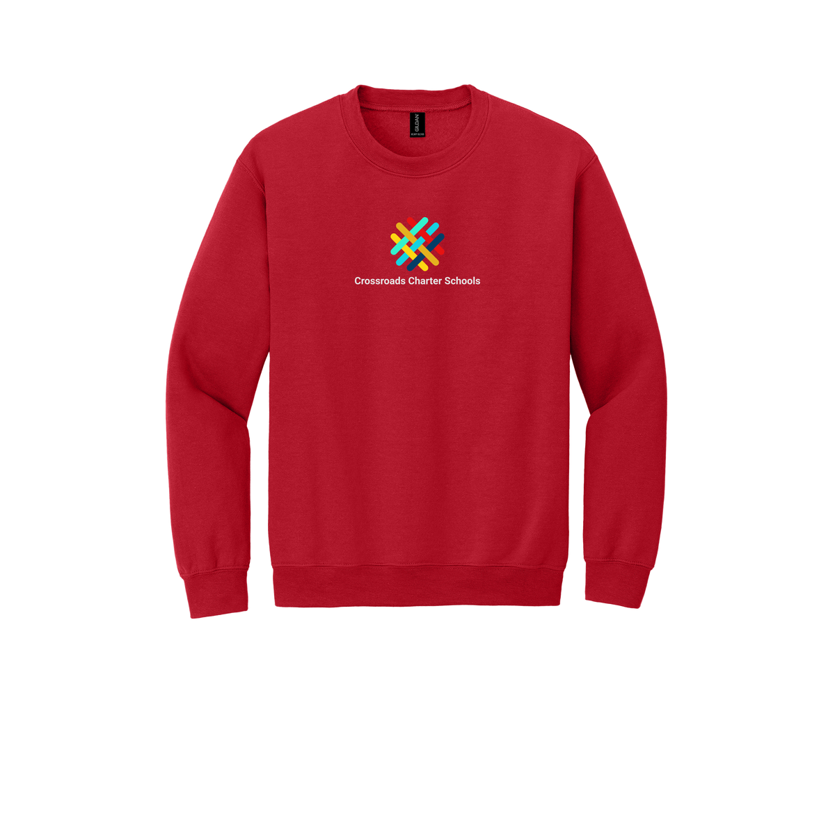 crossroadsschoolskc-comfort-crewneck-dtf-front-18000-red-flat-front