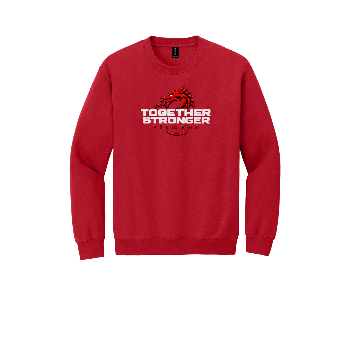togetherstrongerfitness-comfort-crewneck-dtf-front-18000-red-flat-front