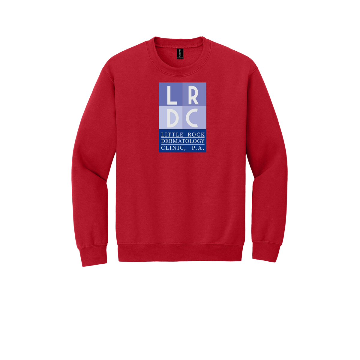 littlerockdermatology-clinic-comfort-crewneck-dtf-front-18000-red-flat-front