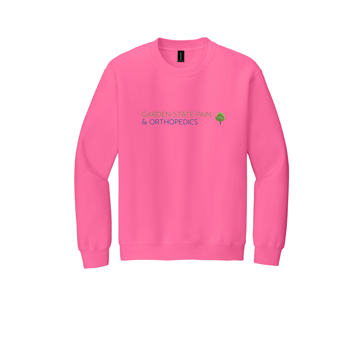 gardenstatepain-clinic-comfort-crewneck-dtf-front-18000-safetypink-flat-front