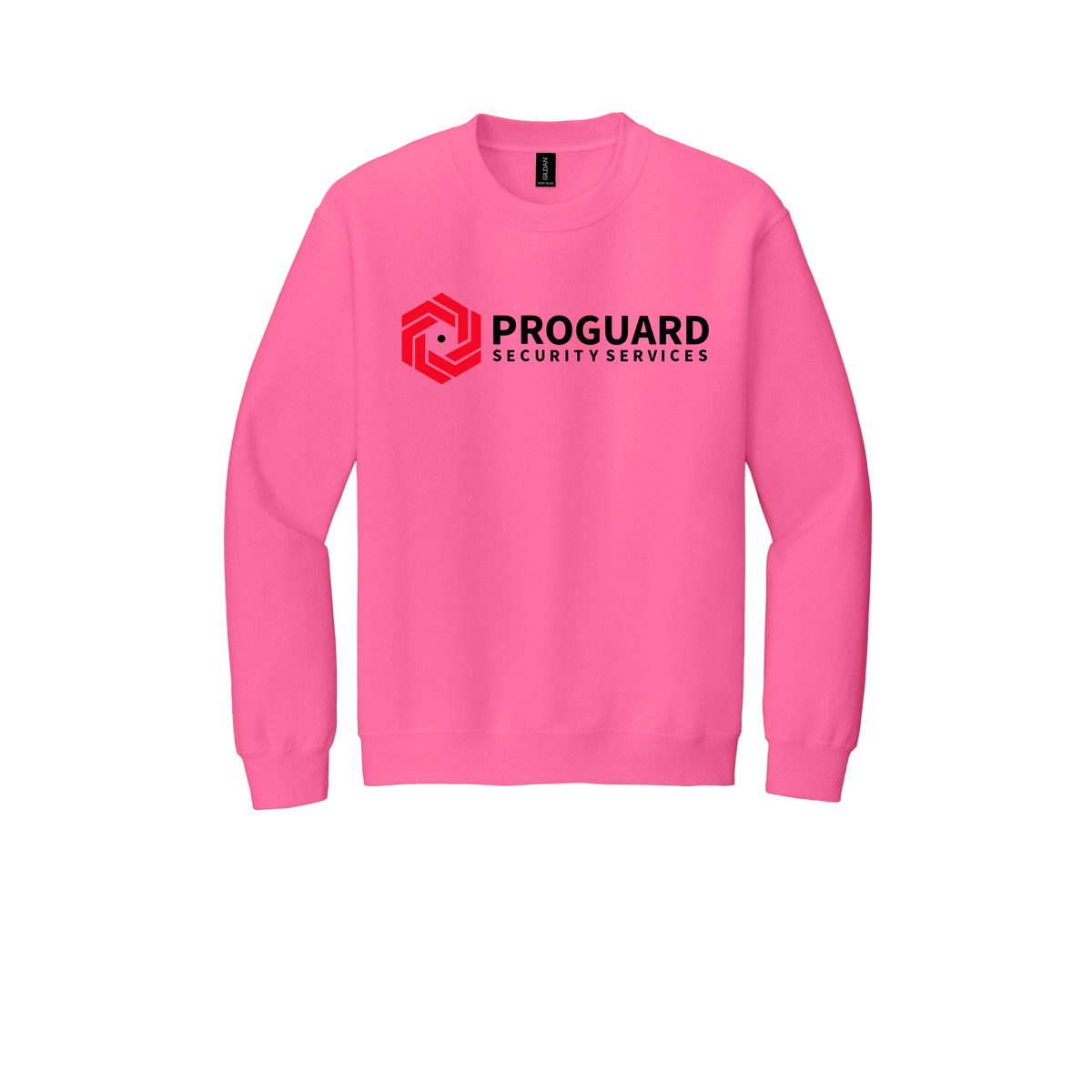 proguardsecurityservices-comfort-crewneck-dtf-front-18000-safetypink-flat-front