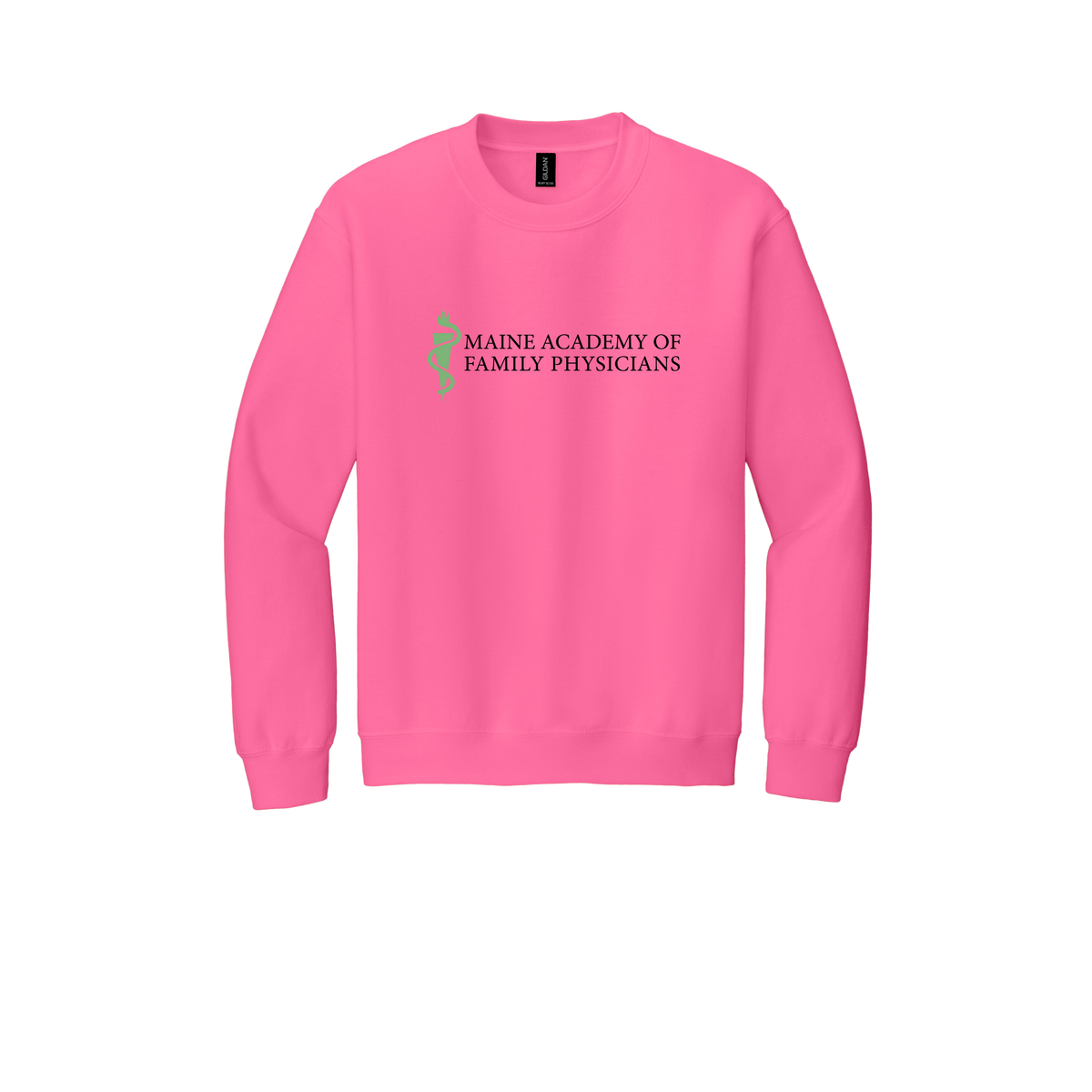 maineafp-clinic-comfort-crewneck-dtf-front-18000-safetypink-flat-front