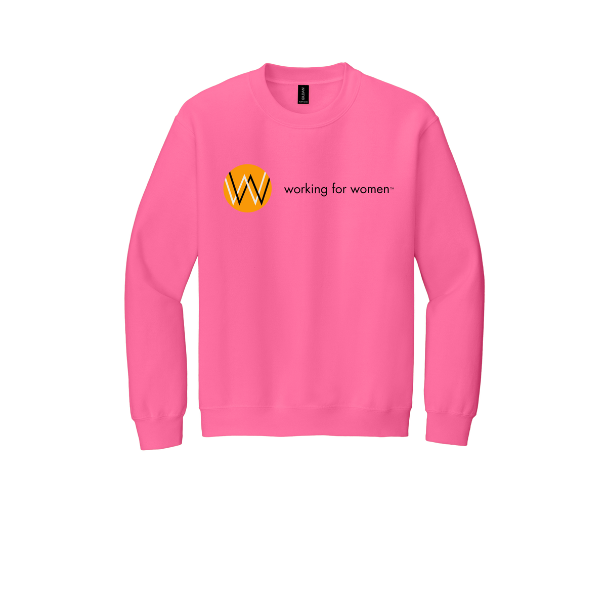 workingforwomen-comfort-crewneck-dtf-front-18000-safetypink-flat-front