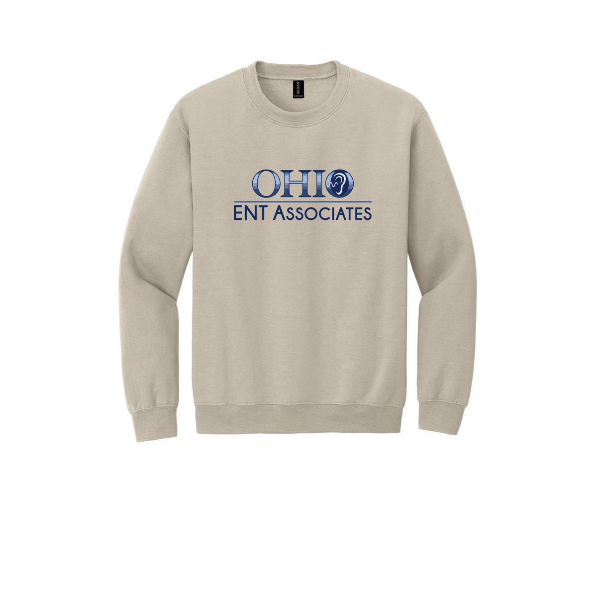 ohioentaudiology-clinic-comfort-crewneck-dtf-front-18000-sand-flat-front