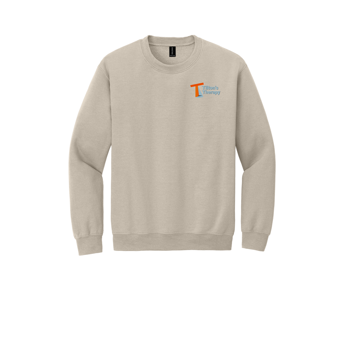 tiltonstherapy-comfort-crewneck-dtf-leftchest-18000-sand-flat-front