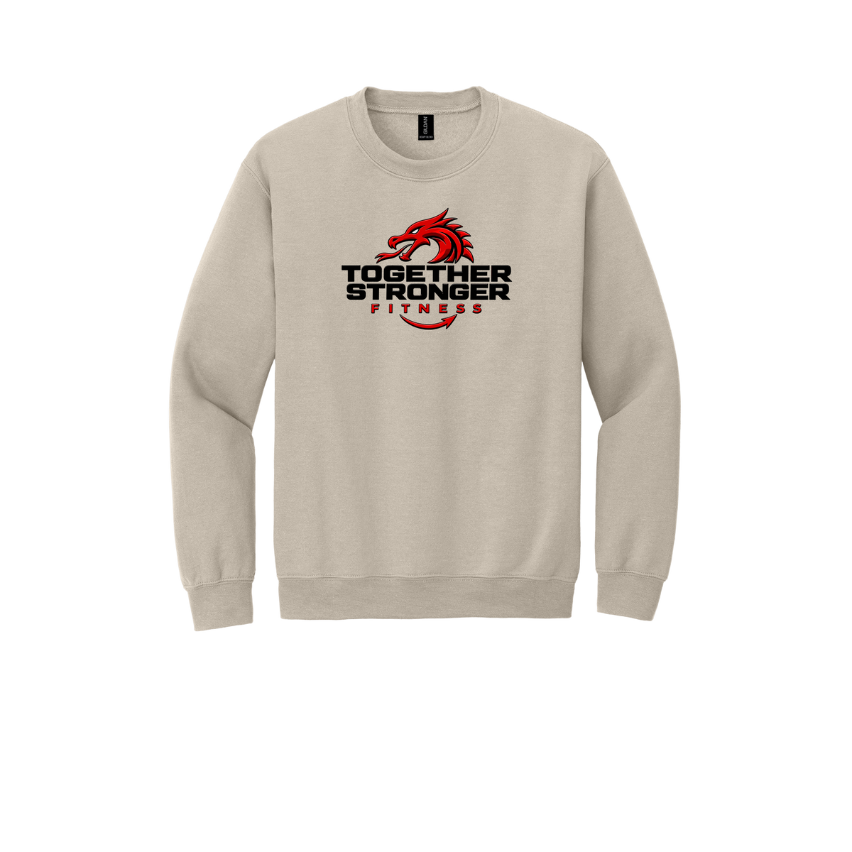 togetherstrongerfitness-comfort-crewneck-dtf-front-18000-sand-flat-front