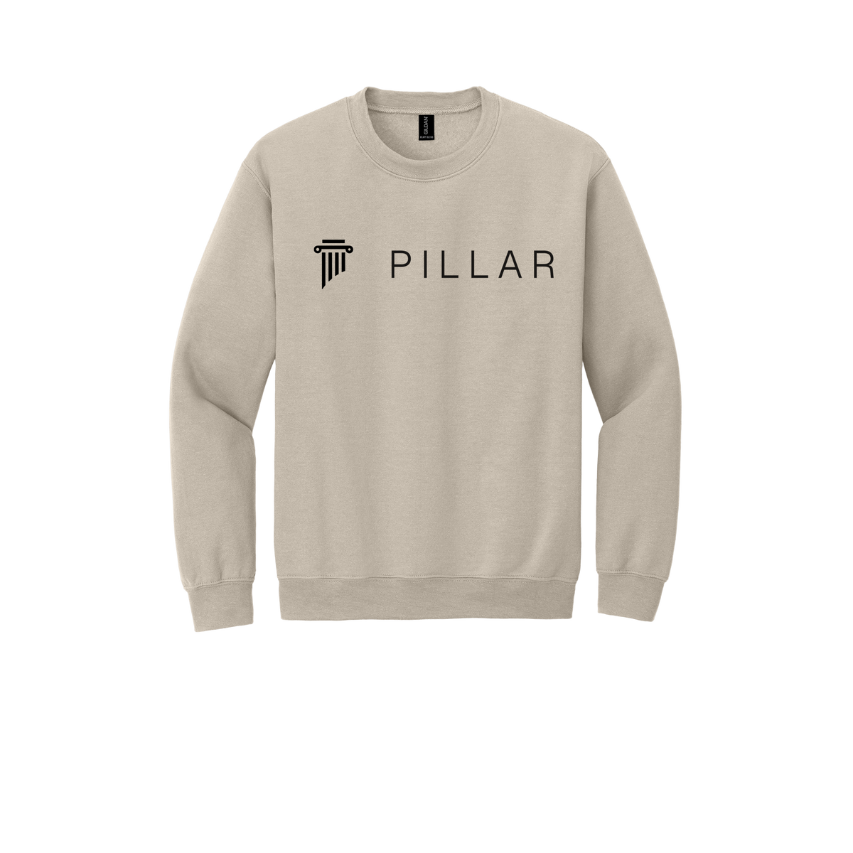 pillar-comfort-crewneck-dtf-front-18000-sand-flat-front