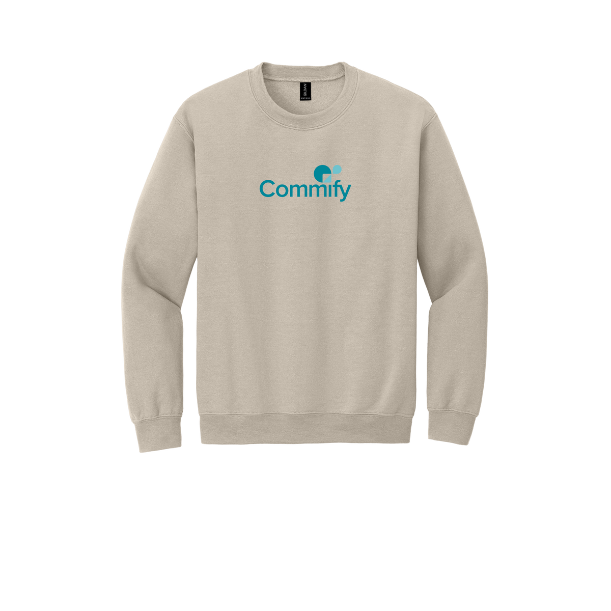 commify-comfort-crewneck-dtf-front-18000-sand-flat-front