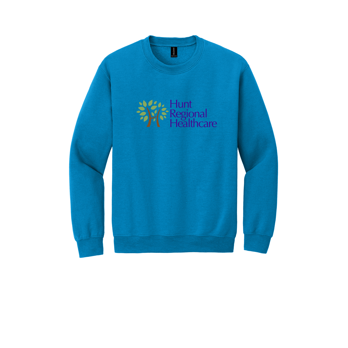 huntregional-clinic-comfort-crewneck-dtf-front-18000-sapphire-flat-front