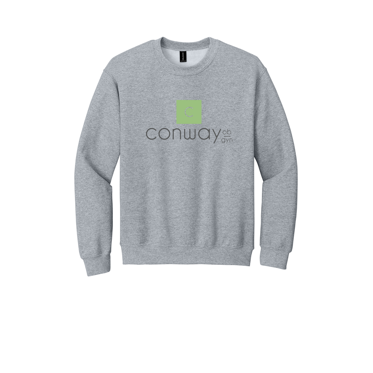 conwayobgyn-clinic-comfort-crewneck-dtf-front-18000-sportgrey-flat-front