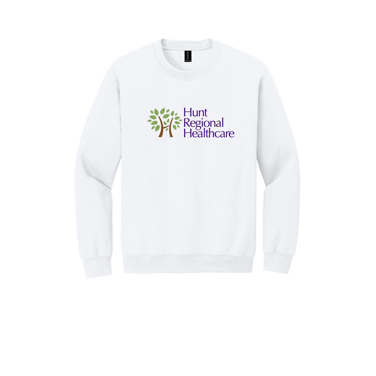 huntregional-clinic-comfort-crewneck-dtf-front-18000-white-flat-front