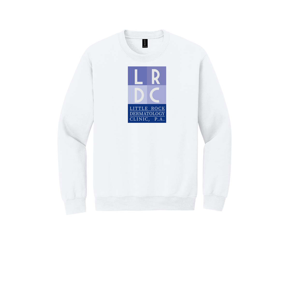 littlerockdermatology-clinic-comfort-crewneck-dtf-front-18000-white-flat-front