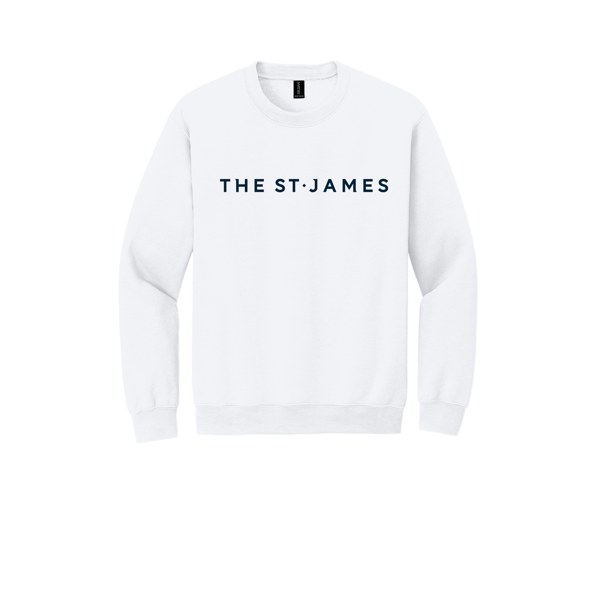 thestjames-comfort-crewneck-dtf-front-18000-white-flat-front