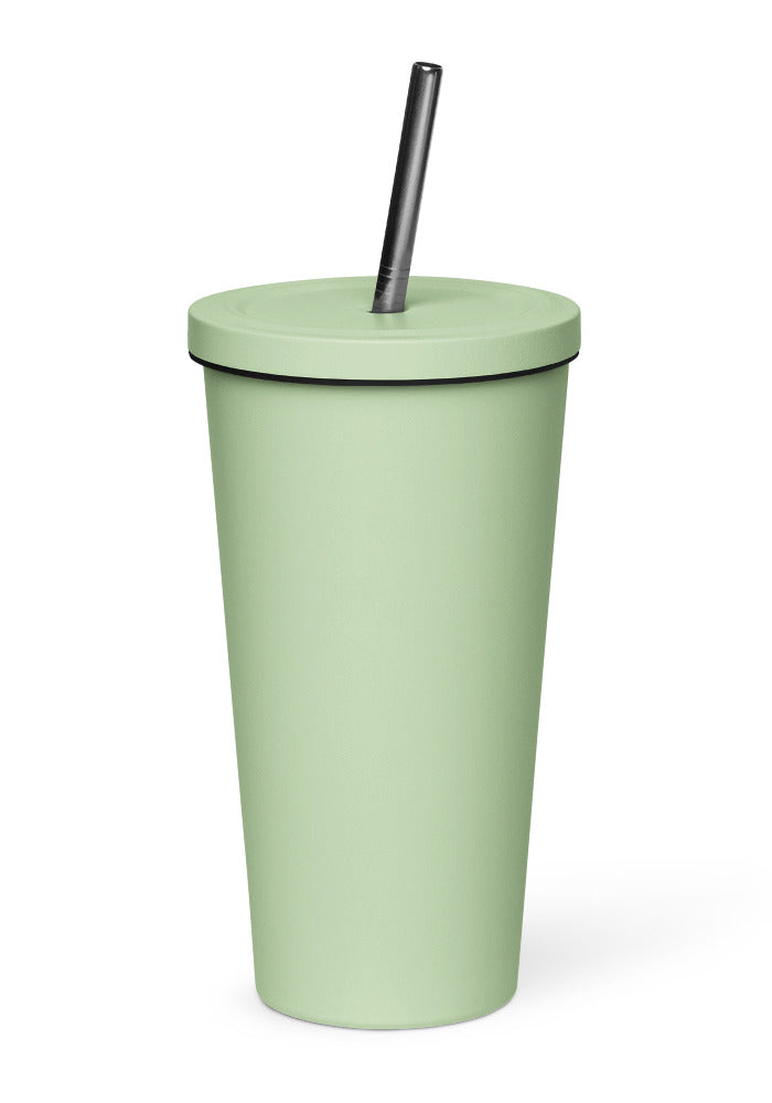 Insulated Tumbler with a Straw