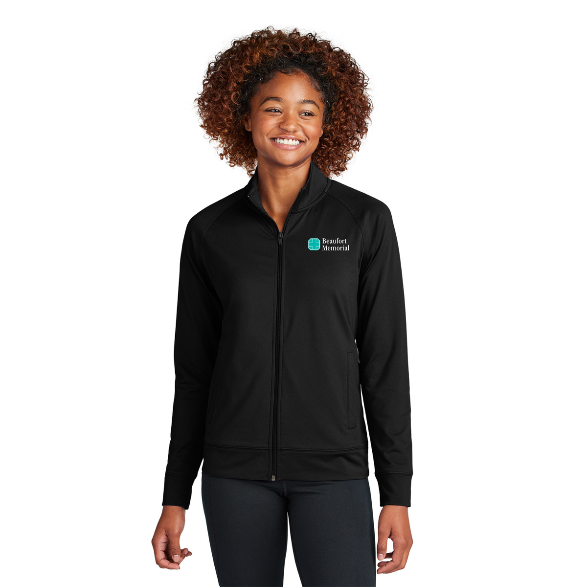 Sport-Tek® Women's Sport-Wick® Stretch Full-Zip Cadet Jacket