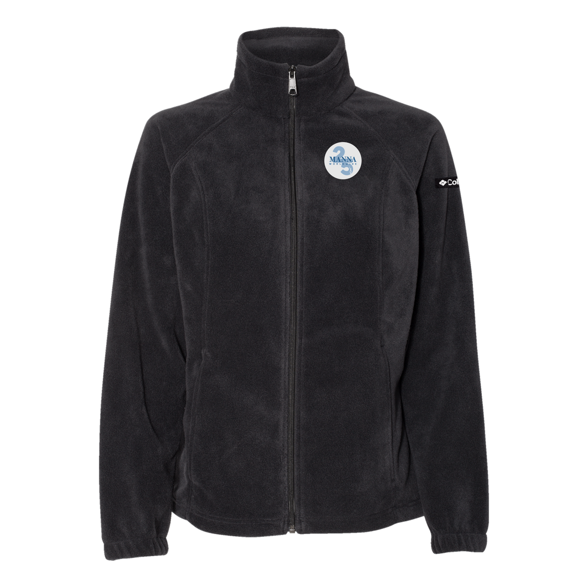 mannaworldwide-columbia-womens-fleece-jacket-embroidery-leftchest-212470-black-flat-front