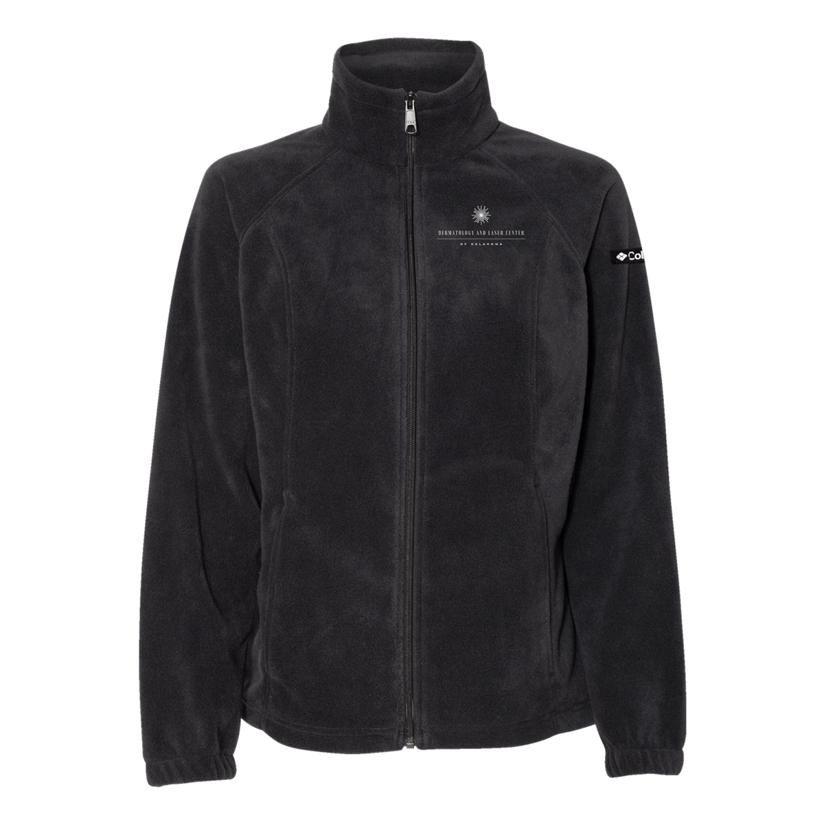 dermatologylaserok-columbia-womens-fleece-jacket-embroidery-leftchest-212470-black-flat-front