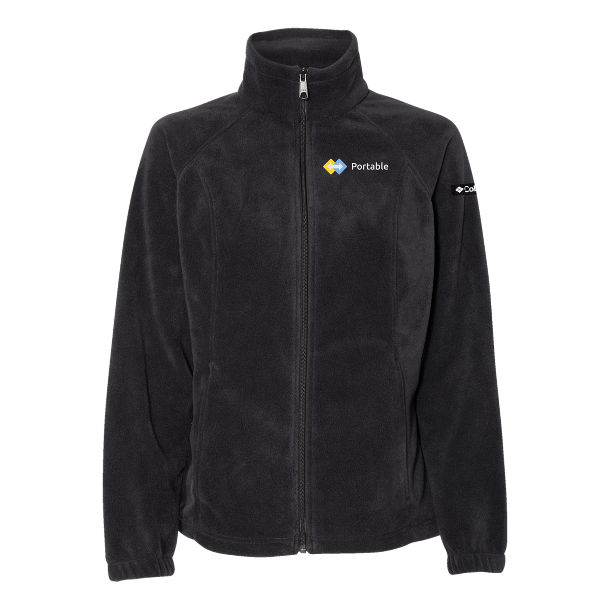 portable-columbia-womens-fleece-jacket-embroidery-leftchest-212470-black-flat-front