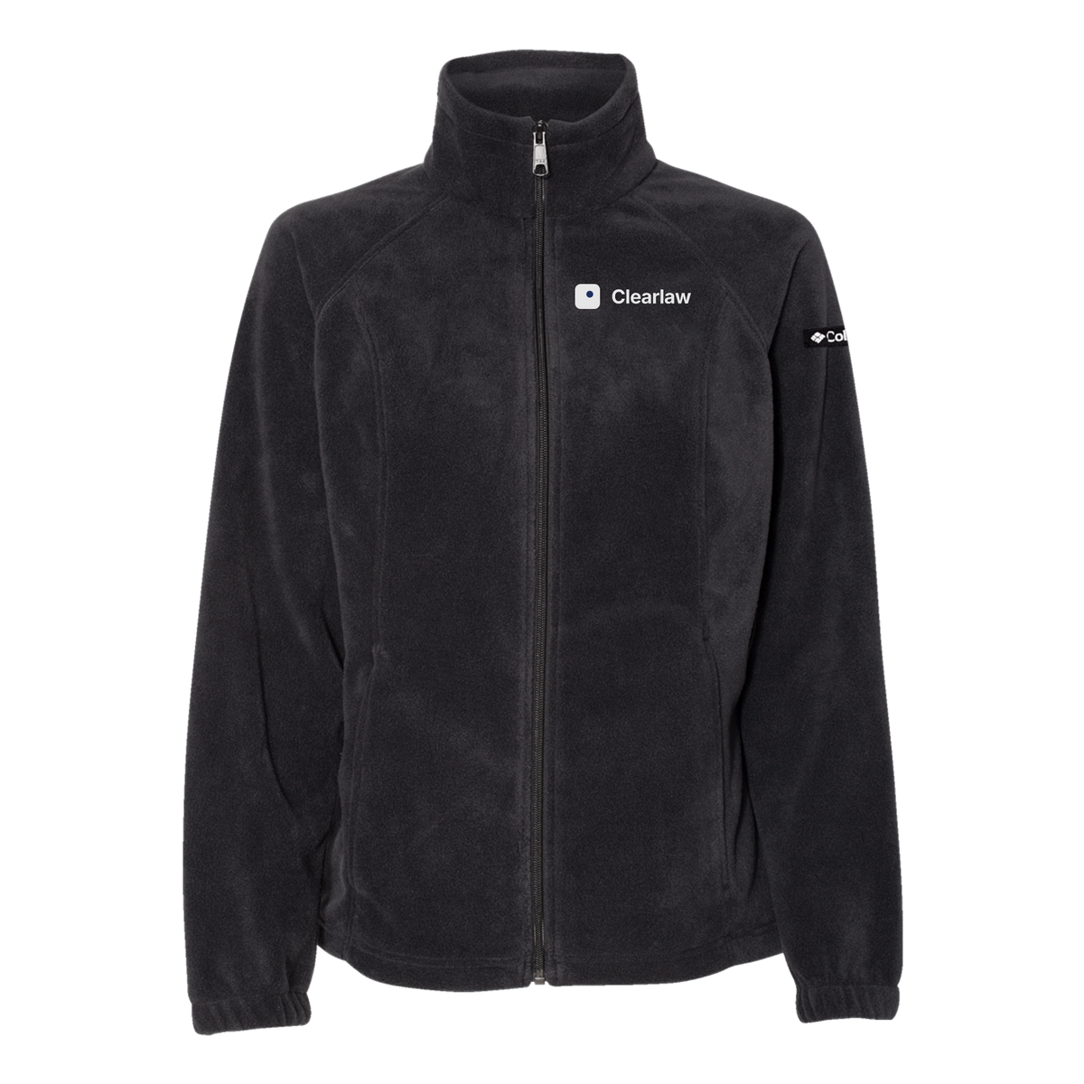 clearlaw-columbia-womens-fleece-jacket-embroidery-leftchest-212470-black-flat-front