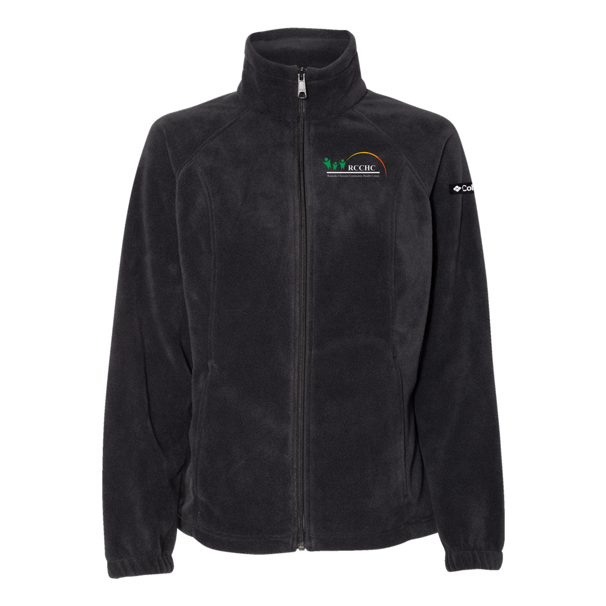 rcchc-columbia-womens-fleece-jacket-embroidery-leftchest-212470-black-flat-front