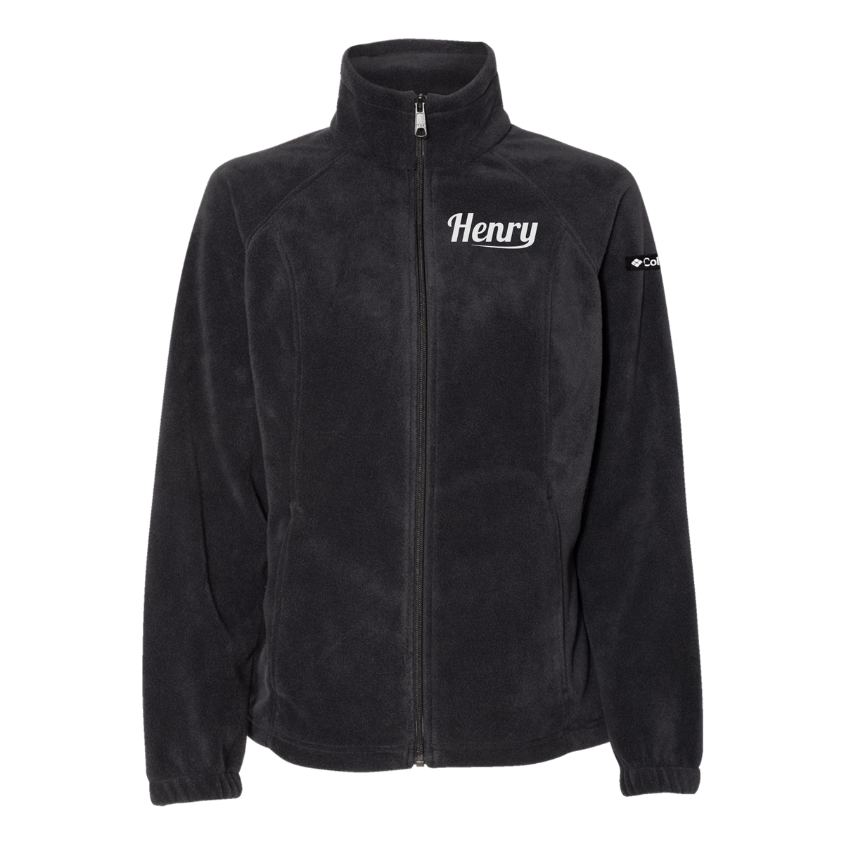 henrymeds-columbia-womens-fleece-jacket-embroidery-leftchest-212470-black-flat-front