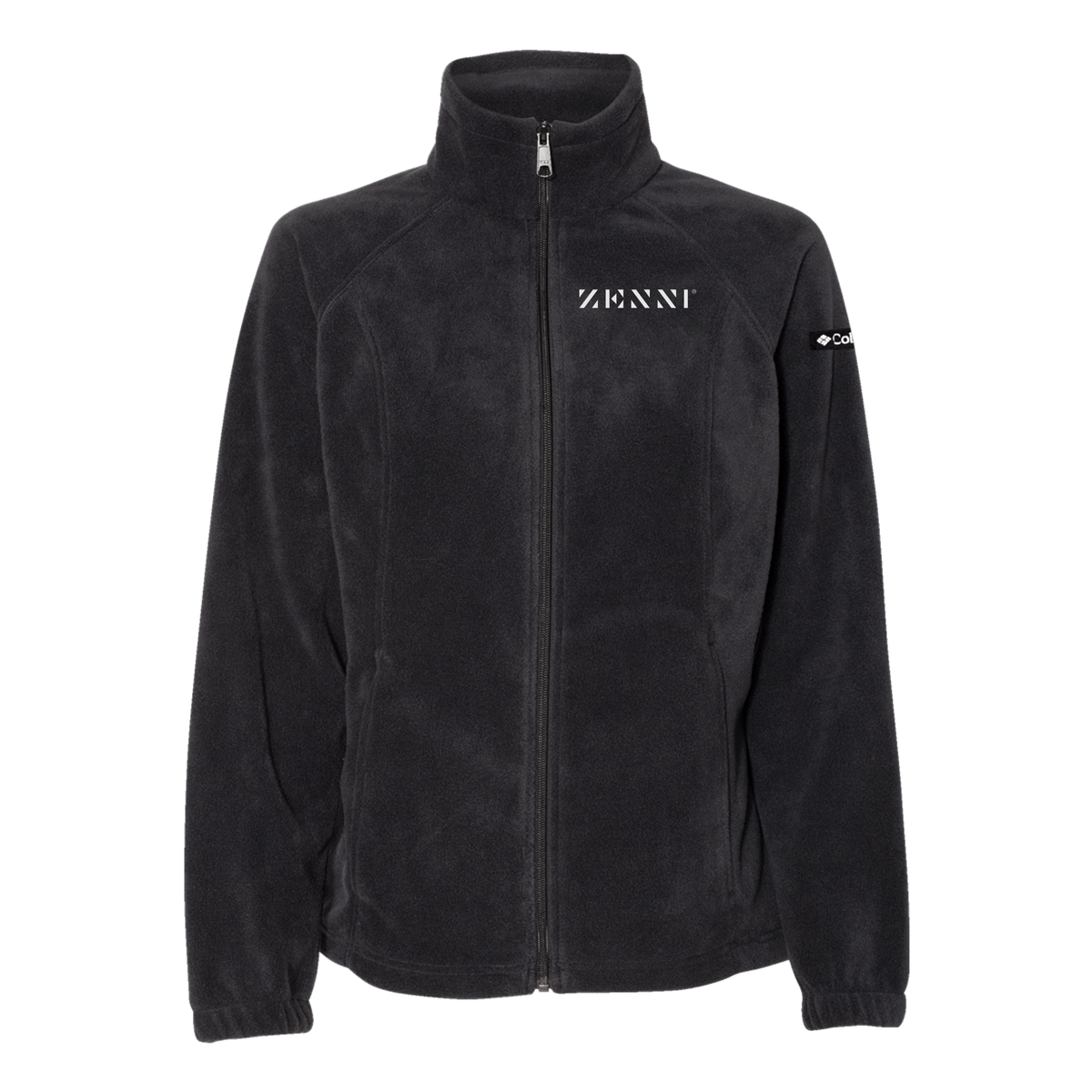 zennioptical-columbia-womens-fleece-jacket-embroidery-leftchest-212470-black-flat-front