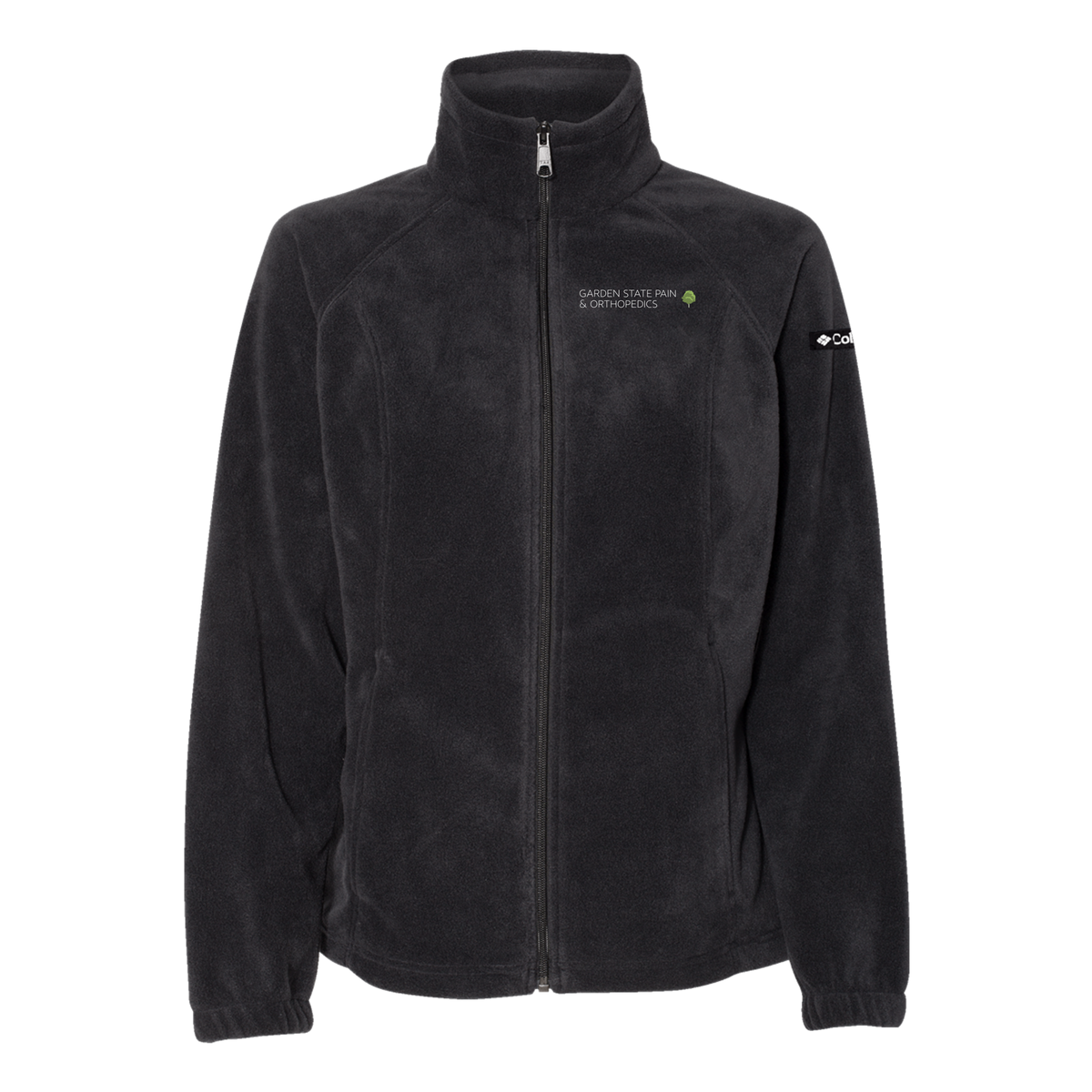 gardenstatepain-columbia-womens-fleece-jacket-embroidery-leftchest-212470-black-flat-front