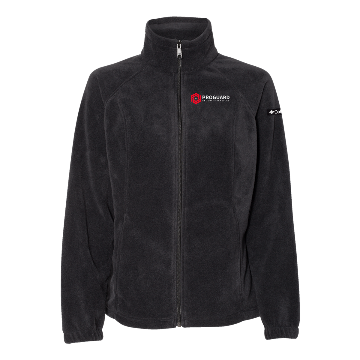 proguardsecurityservices-columbia-womens-fleece-jacket-embroidery-leftchest-212470-black-flat-front