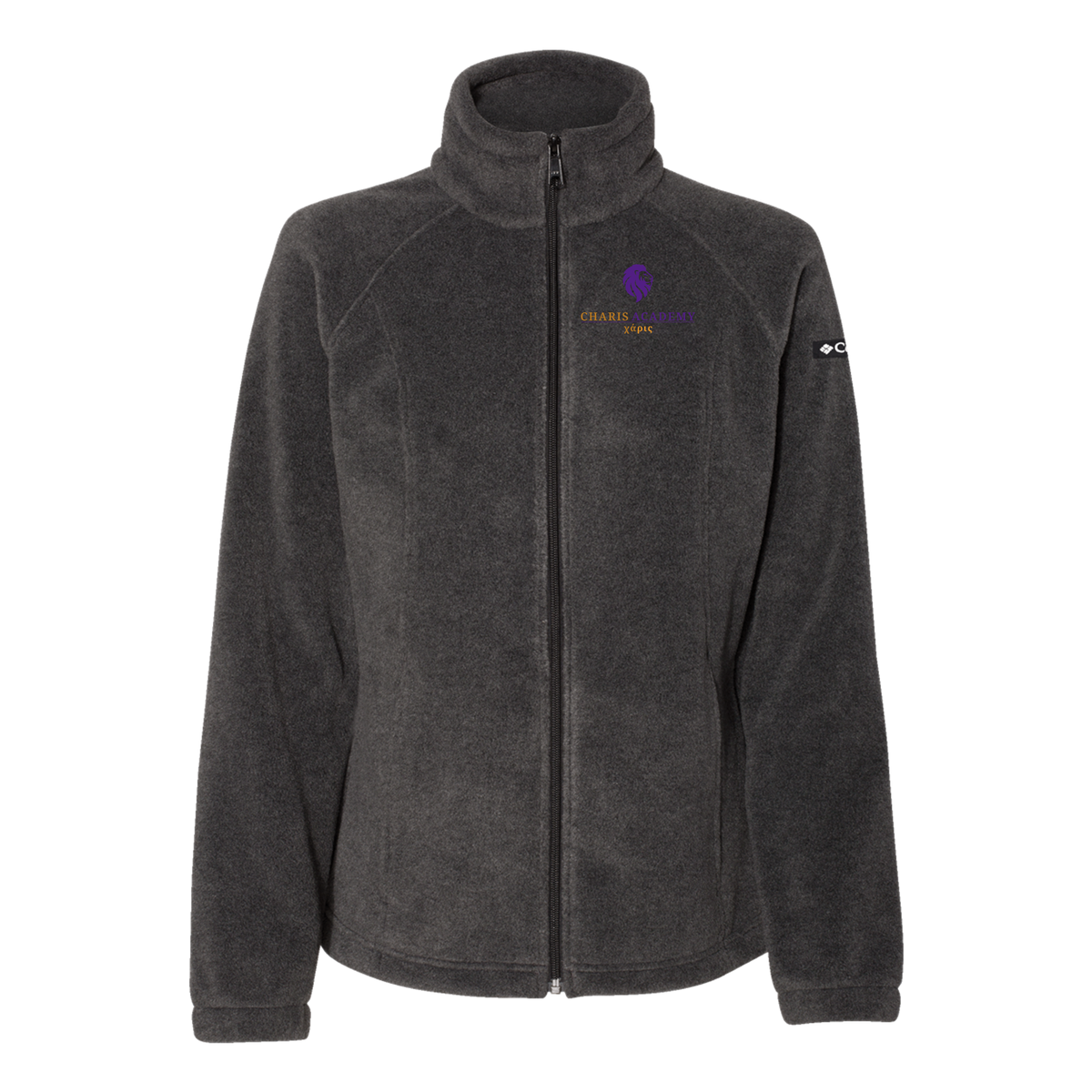 cahazleton-columbia-womens-fleece-jacket-embroidery-leftchest-212470-charcoalheather-flat-front
