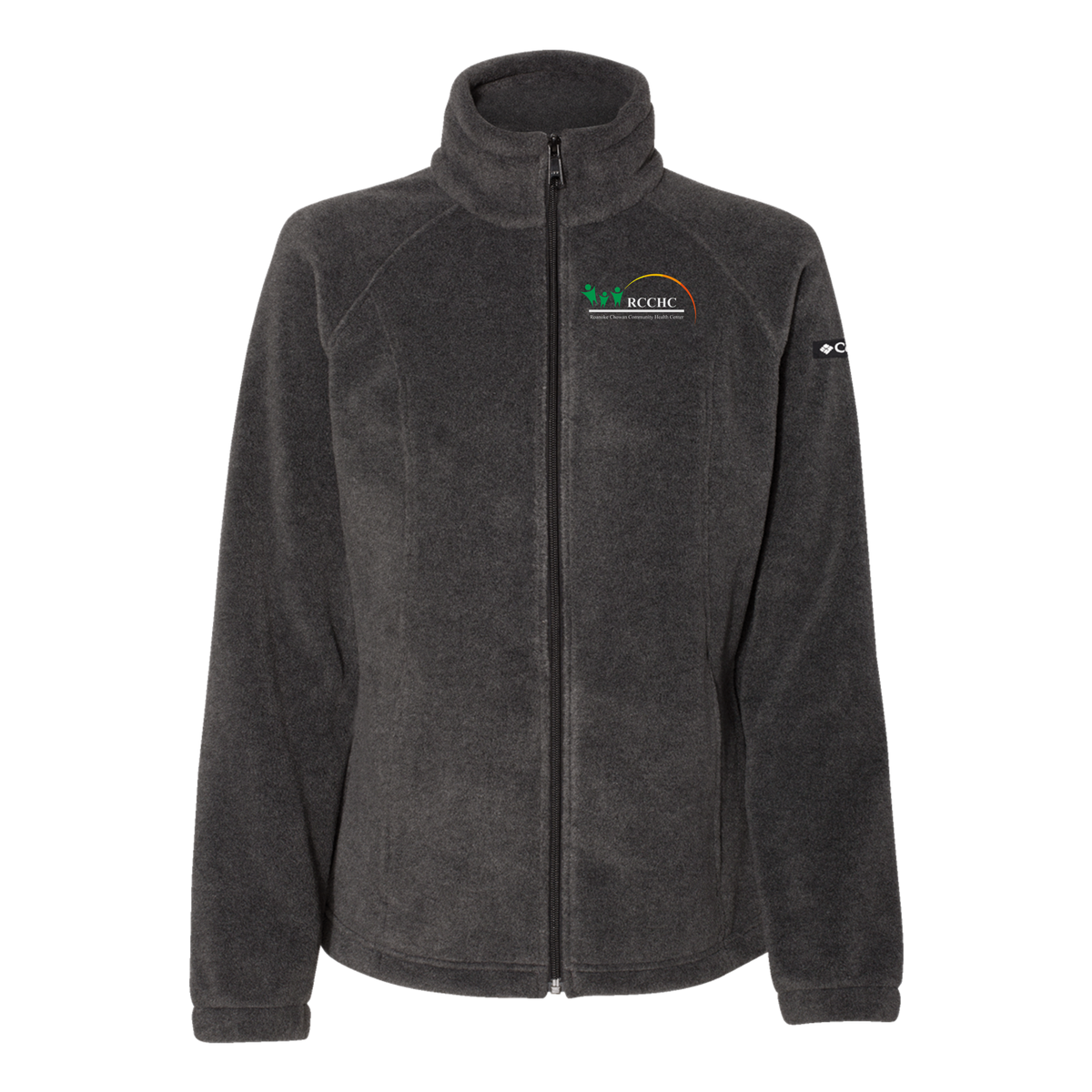 rcchc-columbia-womens-fleece-jacket-embroidery-leftchest-212470-charcoalheather-flat-front