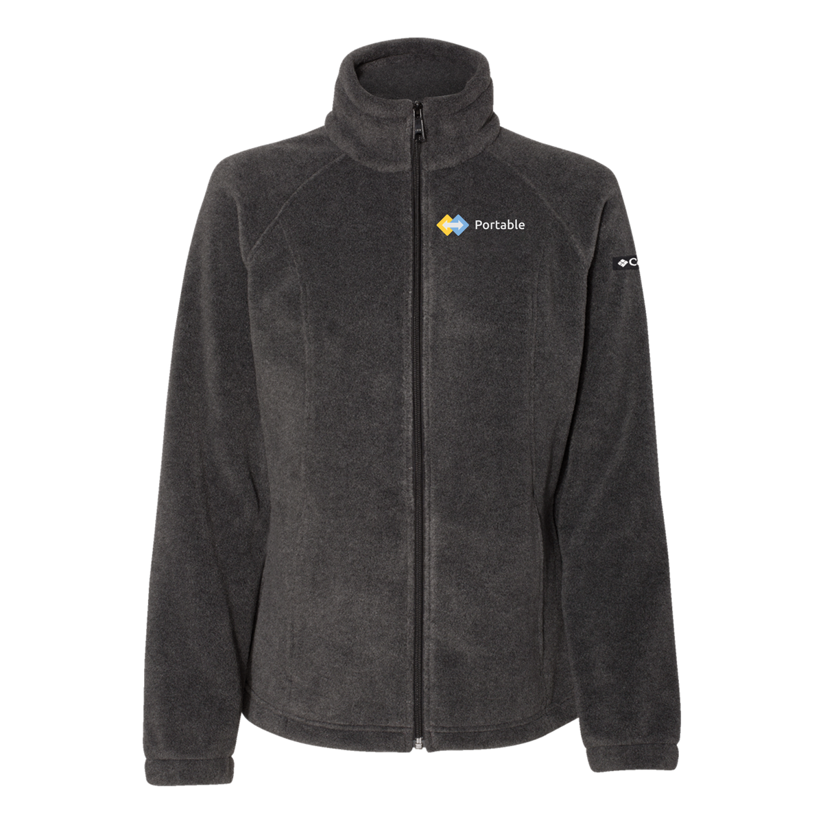 portable-columbia-womens-fleece-jacket-embroidery-leftchest-212470-charcoalheather-flat-front