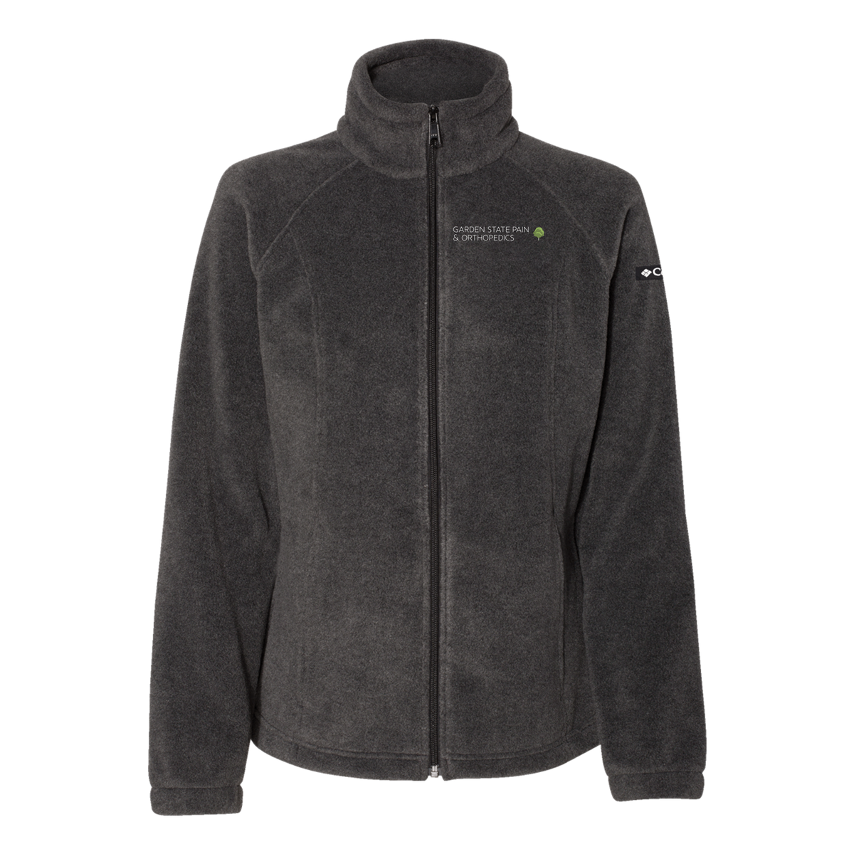 gardenstatepain-columbia-womens-fleece-jacket-embroidery-leftchest-212470-charcoalheather-flat-front
