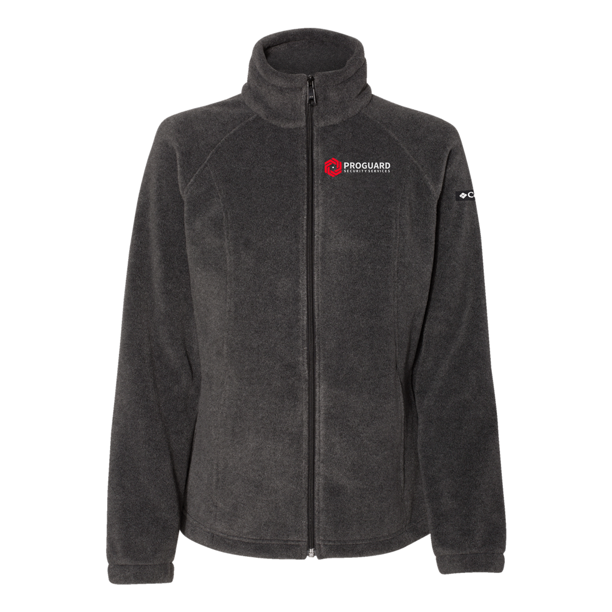 proguardsecurityservices-columbia-womens-fleece-jacket-embroidery-leftchest-212470-charcoalheather-flat-front