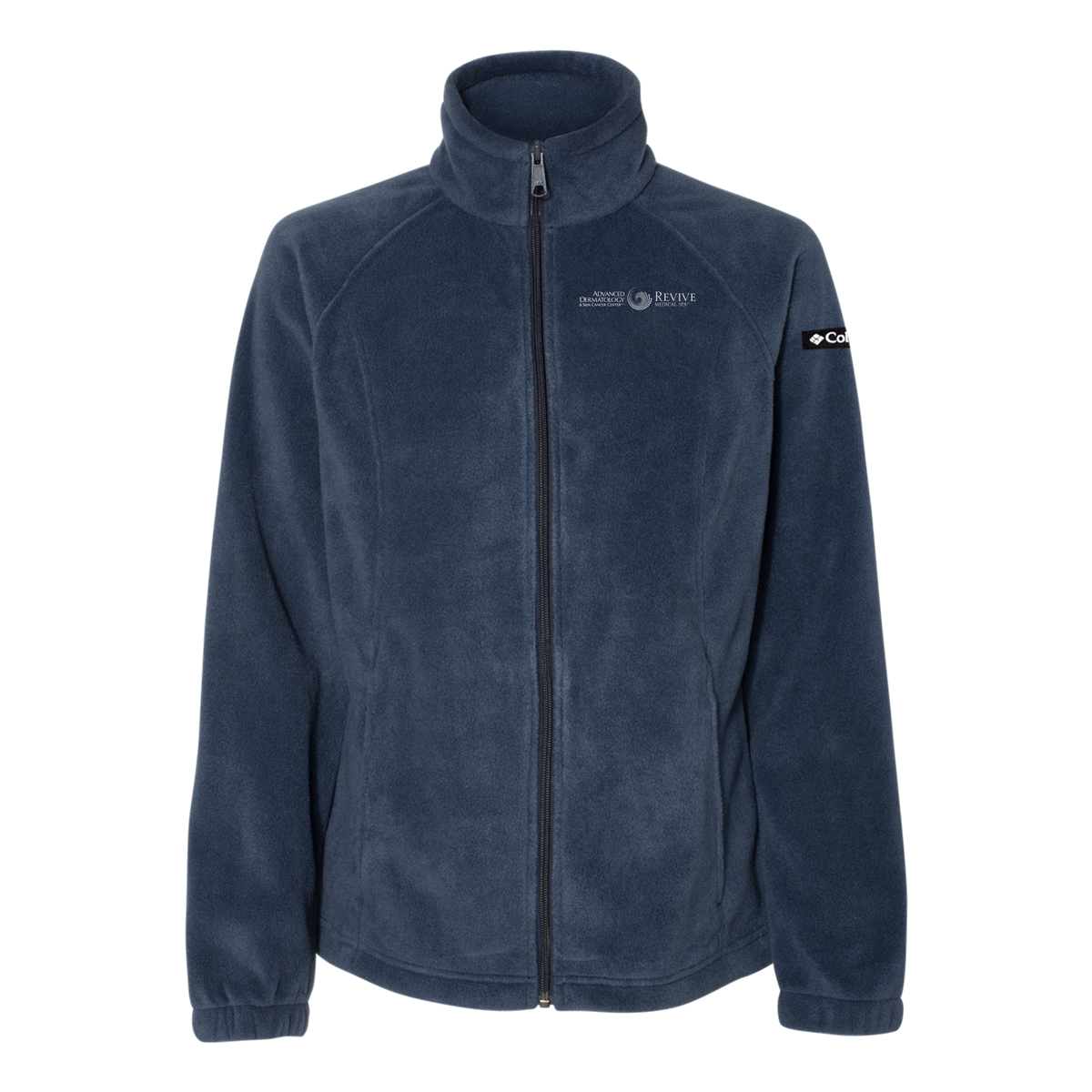advancedskinmd-columbia-womens-fleece-jacket-embroidery-leftchest-212470-collegiatenavy-flat-front