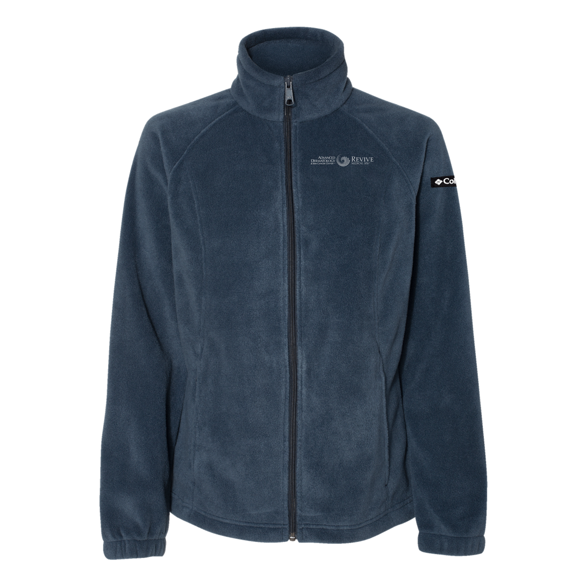 advancedskinmd-columbia-womens-fleece-jacket-embroidery-leftchest-212470-columbianavy-flat-front