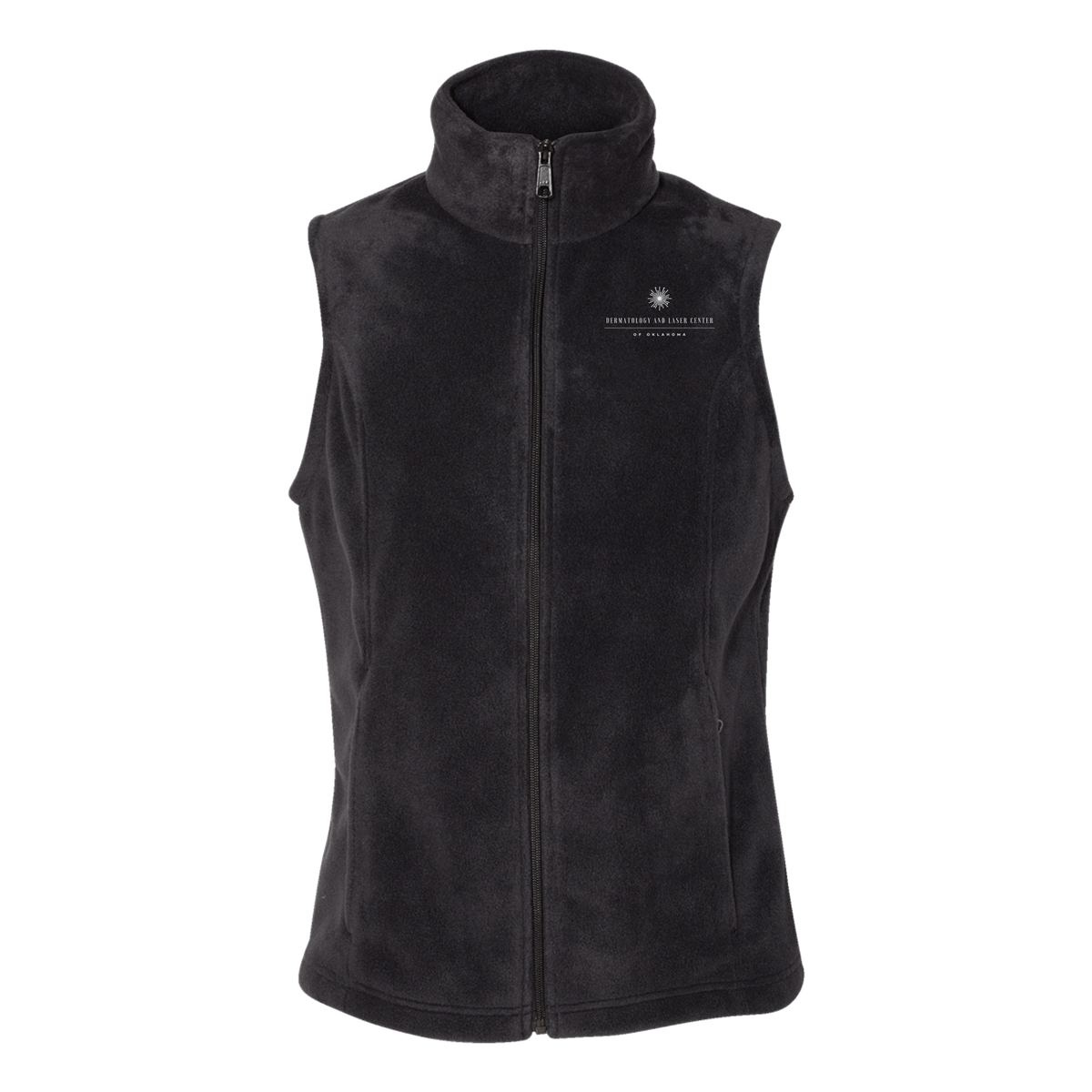 dermatologylaserok-columbia-womens-fleece-vest-embroidery-leftchest-212471-black-flat-front